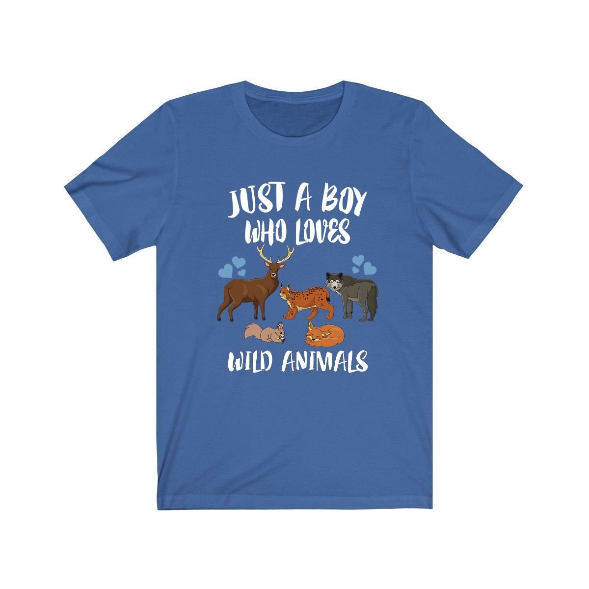Just A Boy Who Loves Wild Animals Shirt, Wolf Lover Shirt, Lynx Shirt, Fox Lover Gift, Animal Adult Kids T-Shirt Image 1