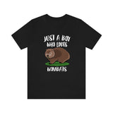 Just A Boy Who Loves Wombats Shirt, Wombat Lover Shirt, Wombat Shirt, Wombat Lover Gift, Animal Adult Kids T-Shirt Image 3
