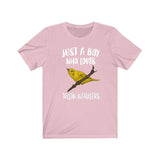 Just A Boy Who Loves Yellow Warblers Shirt, Warbler Lover Shirt, Birding Shirt, Warbler Lover Gift, Animal Adult Kids T-Shirt Image 4