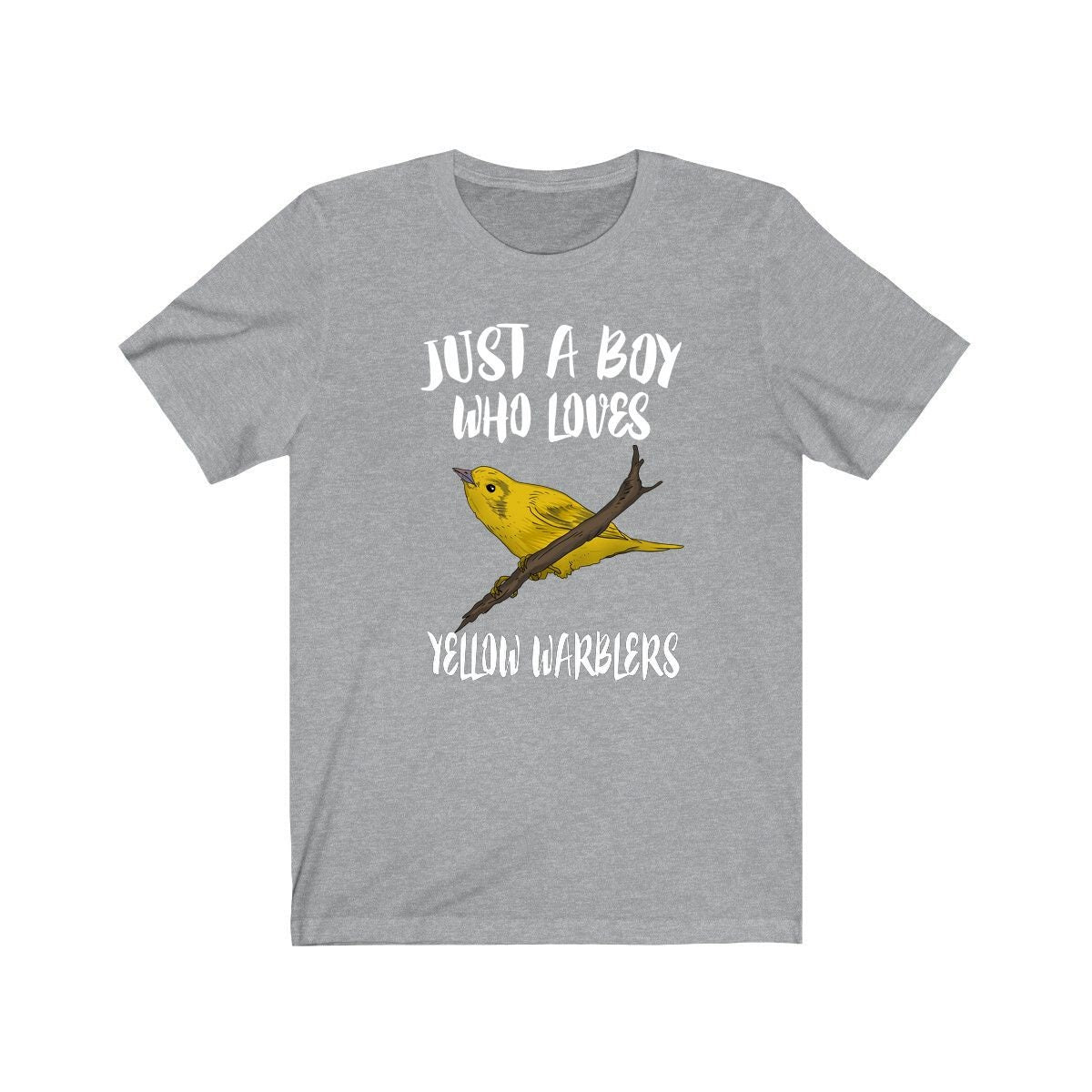 Just A Boy Who Loves Yellow Warblers Shirt, Warbler Lover Shirt, Birding Shirt, Warbler Lover Gift, Animal Adult Kids T-Shirt Image 2