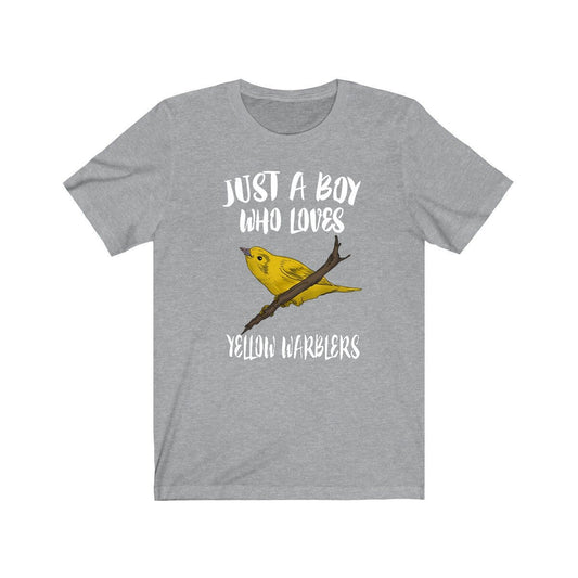 Just A Boy Who Loves Yellow Warblers Shirt - Yellow Warbler print design