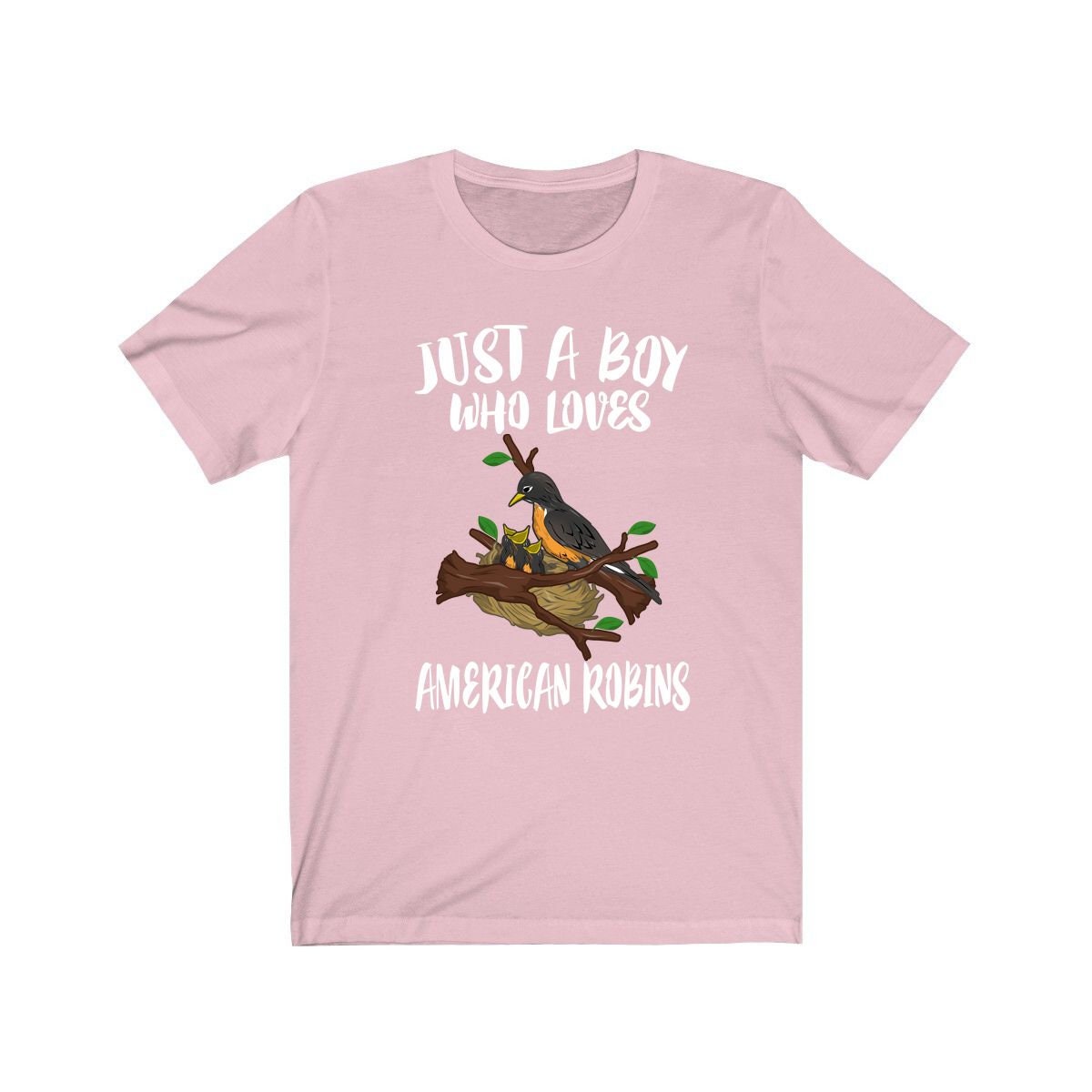 Just A Boy Who Loves American Robins Shirt, Robin Lover Shirt, Birding Shirt, Robin Bird Lover Gift, Animal Adult Kids T-Shirt Image 4