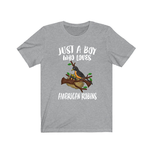Just A Boy Who Loves American Robins Shirt - American robin print design