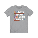 Just A Boy Who Loves Books Shirt, Book Lover Shirt, Reading Shirt, Book Lover Gift,  Adult Kids T-Shirt Image 2