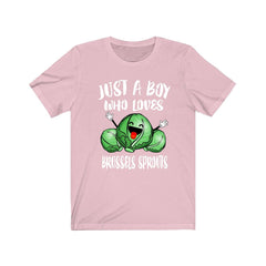 Just a boy who loves brussels sprouts vegan cruciferous vegetable tee