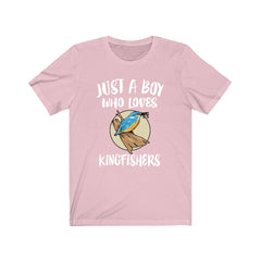 Just a boy who loves kingfishers diving river fishing bird tee