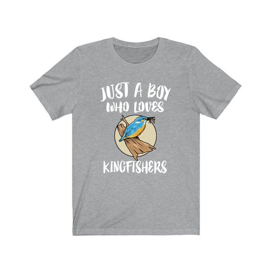 Just a boy who loves kingfishers diving river fishing bird tee