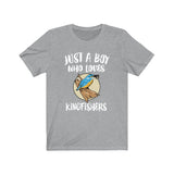 Just A Boy Who Loves Kingfishers Birds Shirt, Kingfisher Lover Shirt, Birding Shirt, Bird Lover Gift, Animal Adult Kids T-Shirt Image 2