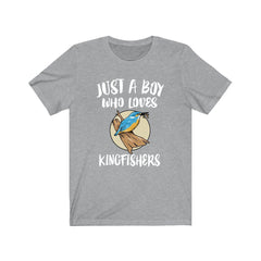 Just a boy who loves kingfishers diving river fishing bird tee