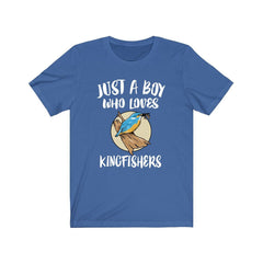 Just a boy who loves kingfishers diving river fishing bird tee