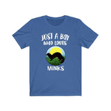 Just A Boy Who Loves Minks Shirt, Mink Lover Shirt, Mink Shirt, Mink Lover Gift, Animal Adult Kids T-Shirt Image 2