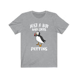 Just A Boy Who Loves Puffins Birds Shirt, Puffin Lover Shirt, Birding Shirt, Bird Lover Gift, Animal Adult Kids T-Shirt Image 1