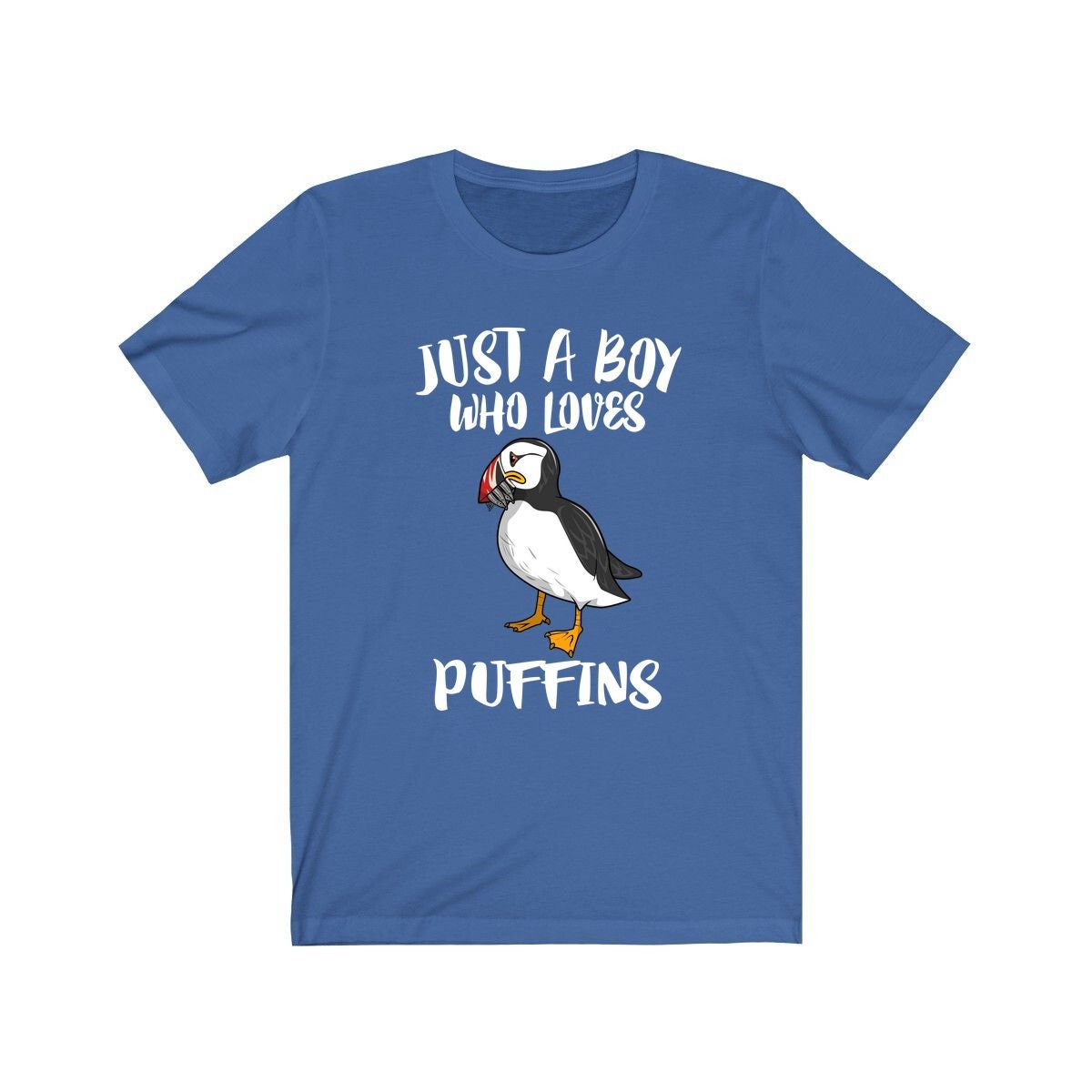 Just A Boy Who Loves Puffins Birds Shirt, Puffin Lover Shirt, Birding Shirt, Bird Lover Gift, Animal Adult Kids T-Shirt Image 2
