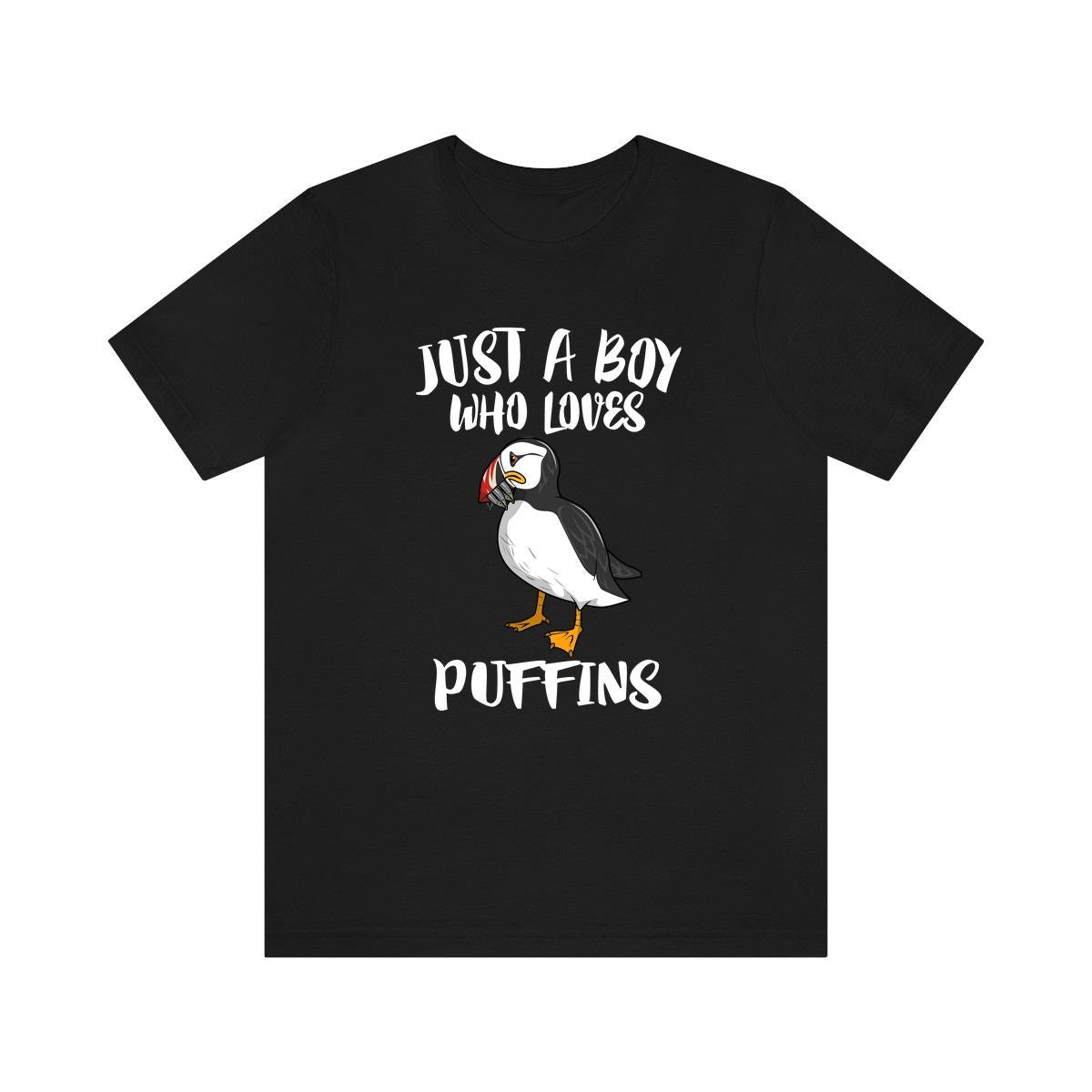 Just A Boy Who Loves Puffins Birds Shirt, Puffin Lover Shirt, Birding Shirt, Bird Lover Gift, Animal Adult Kids T-Shirt Image 3