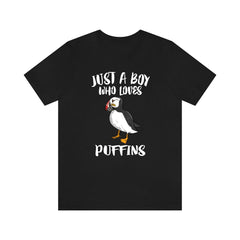 Just a boy who loves puffins Atlantic seabird coastal bird lover tee