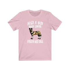 Just A Boy Who Loves African Wild Dogs Shirt - African wild dog print design
