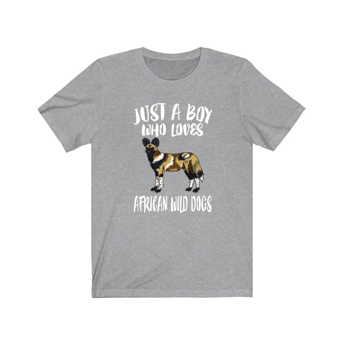 Just A Boy Who Loves African Wild Dogs Shirt, African Wild Dog Lover Shirt, Dog Shirt, Dog Lover Gift, Animal Adult Kids T-Shirt Image 1