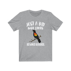 Just A Boy Who Loves Red-Winged Blackbirds Shirt - red-winged blackbird print design