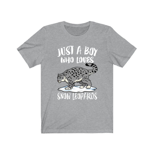 Just a boy who loves snow leopards mountain big cat conservation tee