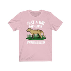Just A Boy Who Loves Tasmanian Tigers Shirt - thylacine print design