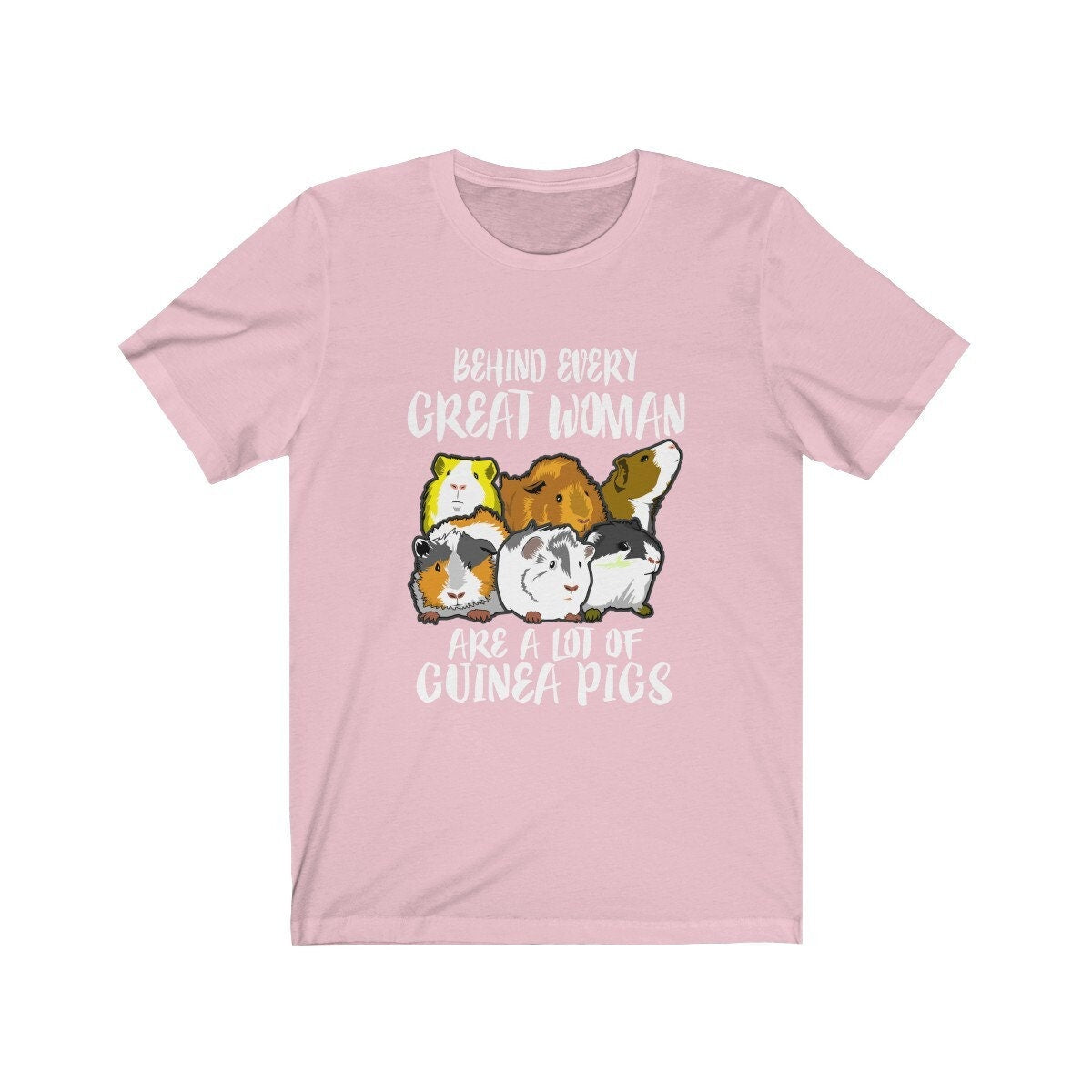 Behind Every Great Women Guinea Pigs Shirt, Guinea Pig Owner Shirt, Guinea Pig Lover Gift, Guinea Pig Tee, Guinea Pig Gift, Animal T-Shirt Image 4
