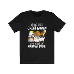Behind Every Great Woman Are Guinea Pigs Shirt - guinea pig print design