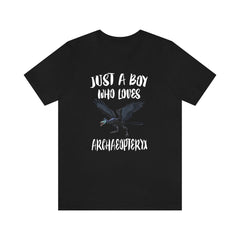 Just A Boy Who Loves Archaeopteryx Dinosaur Shirt - archaeopteryx print design