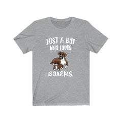 Just A Boy Who Loves Boxers Dog Shirt - Boxer print design