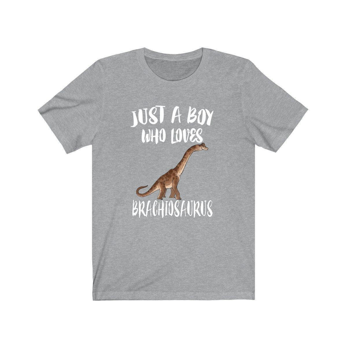 Just A Boy Who Loves Brachiosaurus Dinosaur Shirt, Brachiosaurus Lover Shirt, Dinosaur Shirt, Dinosaur Lover Gift, Animal Adult Kids T-Shirt Image 2