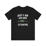 Just A Boy Who Loves Caymans Shirt, Cayman Lover Shirt, Cayman Shirt, Cayman Lover Gift, Animal Adult Kids T-Shirt Image 3