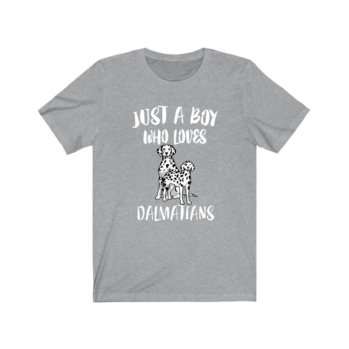 Just A Boy Who Loves Dalmatians Dogs Shirt, Dalmatian Dog Lover Shirt, Dog Shirt, Dalmatian Dog Owner Gift, Animal Adult Kids T-Shirt Image 2