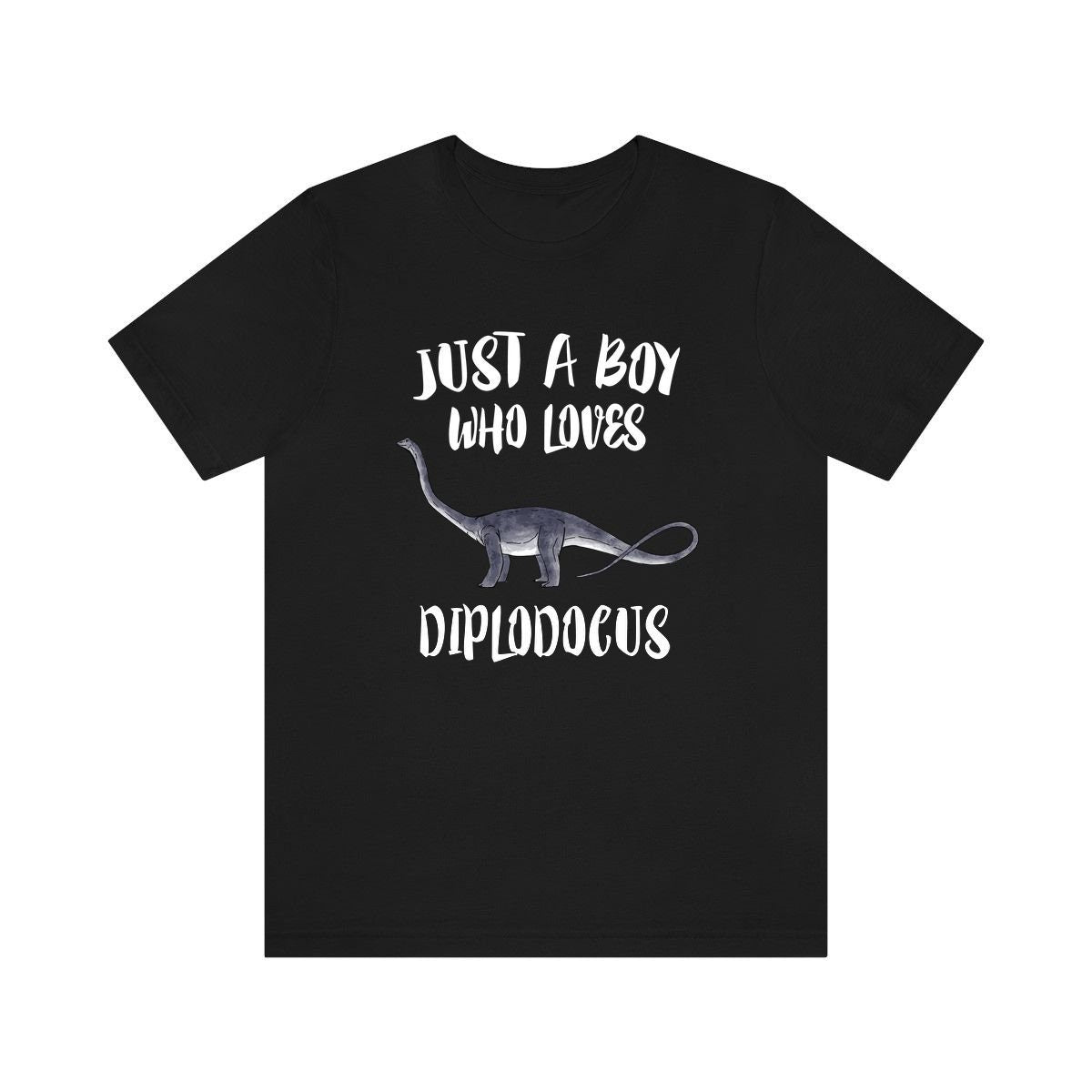 Just A Boy Who Loves Diplodocus Dinosaur Shirt, Diplodocus Lover Shirt, Dinosaur Shirt, Dinosaur Lover Gift, Animal Adult Kids T-Shirt Image 1