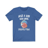 Just A Boy Who Loves Discus Fish Shirt, Discus Lover Shirt, Fish Shirt, Discus Lover Gift, Animal Adult Kids T-Shirt Image 3