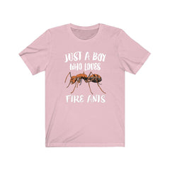 Just a boy who loves fire ants social insect colony lover tee