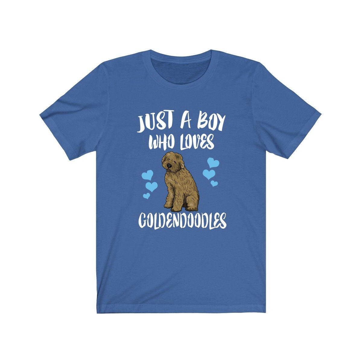 Just A Boy Who Loves Goldendoodles Dogs Shirt, Goldendoodle Lover Shirt, Dog Shirt, Goldendoodle Lover Gift, Animal Adult Kids T-Shirt Image 3