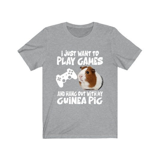 Play games and hang out with my guinea pig funny gamer tee