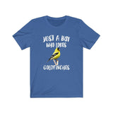 Just A Boy Who Loves Goldfinches Birds Shirt, Goldfinch Lover Shirt, Birding Shirt, Bird Lover Gift, Animal Adult Kids T-Shirt Image 3