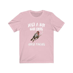 Just a boy who loves house finches backyard songbird finch tee