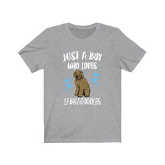 Just a boy who loves labradoodles Labrador poodle hybrid dog tee