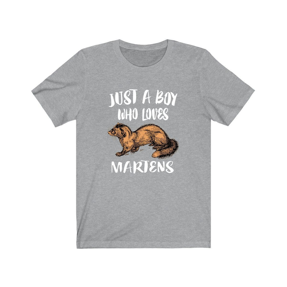 Just A Boy Who Loves Martens Shirt, Marten Lover Shirt, Marten Shirt, Marten Lover Gift, Animal Adult Kids T-Shirt Image 1