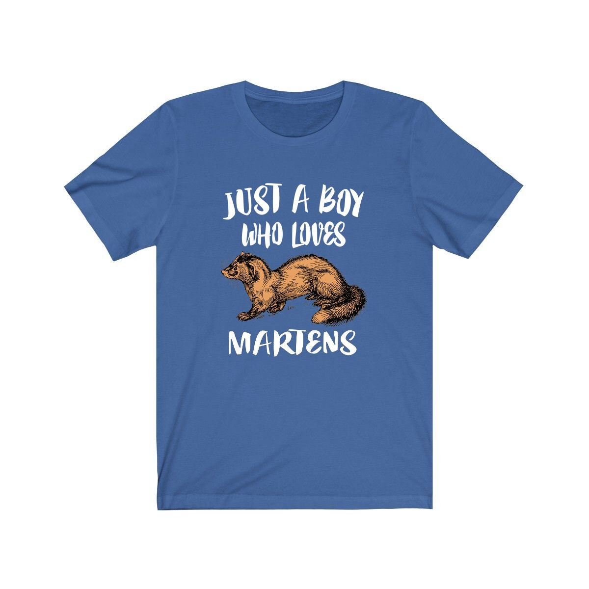 Just A Boy Who Loves Martens Shirt, Marten Lover Shirt, Marten Shirt, Marten Lover Gift, Animal Adult Kids T-Shirt Image 2