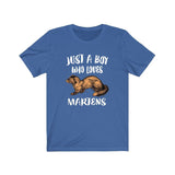 Just A Boy Who Loves Martens Shirt, Marten Lover Shirt, Marten Shirt, Marten Lover Gift, Animal Adult Kids T-Shirt Image 2