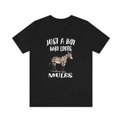 Just A Boy Who Loves Mules Shirt - mule print design