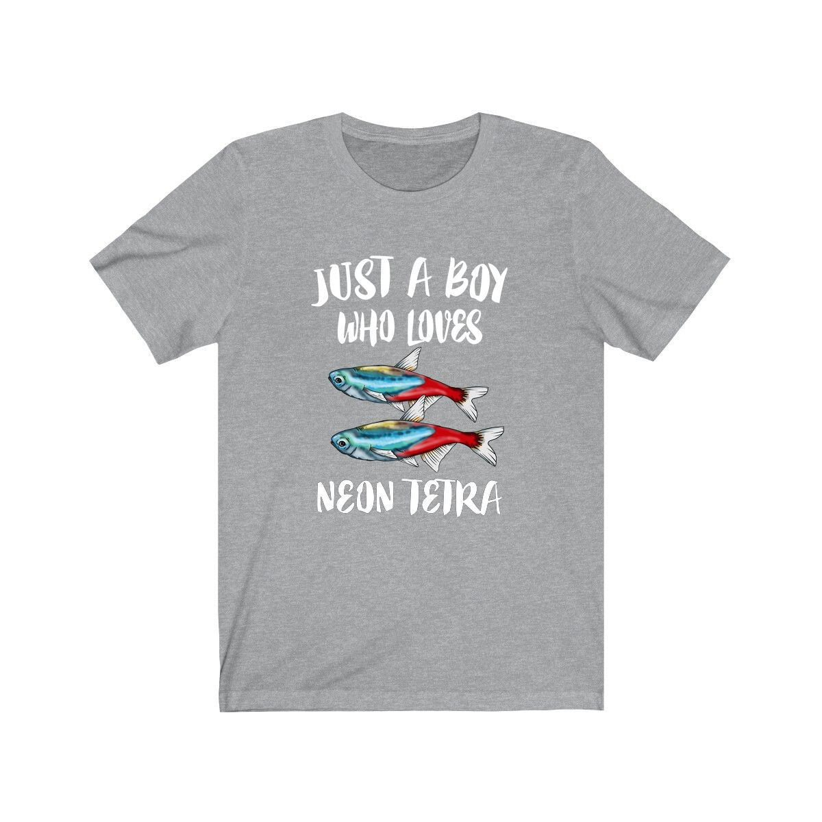 Just A Boy Who Loves Neon Tetra Shirt, Neon Tetra Lover Shirt, Neon Tetra Shirt, Fish Lover Gift, Animal Adult Kids T-Shirt Image 2