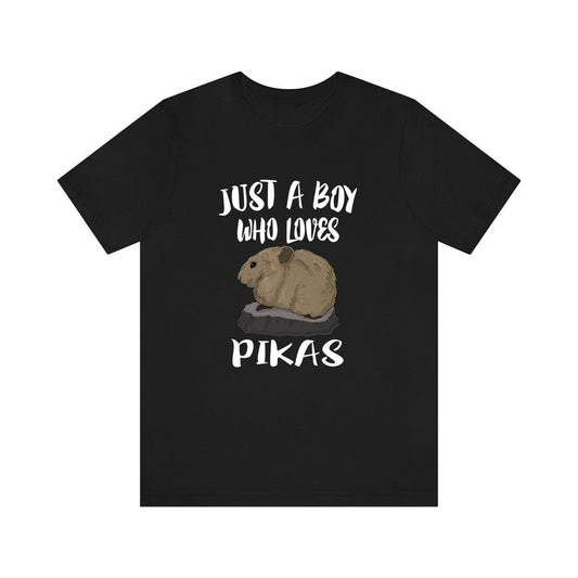 Just a boy who loves pikas alpine mountain talus lagomorph mammal tee