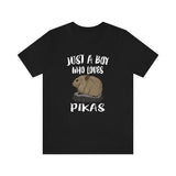 Just A Boy Who Loves Pikas Shirt, Pika Lover Shirt, Pika Shirt, Pika Lover Gift, Animal Adult Kids T-Shirt Image 1