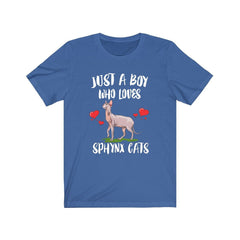 Just A Boy Who Loves Sphynx Cats Shirt - Sphynx cat print design