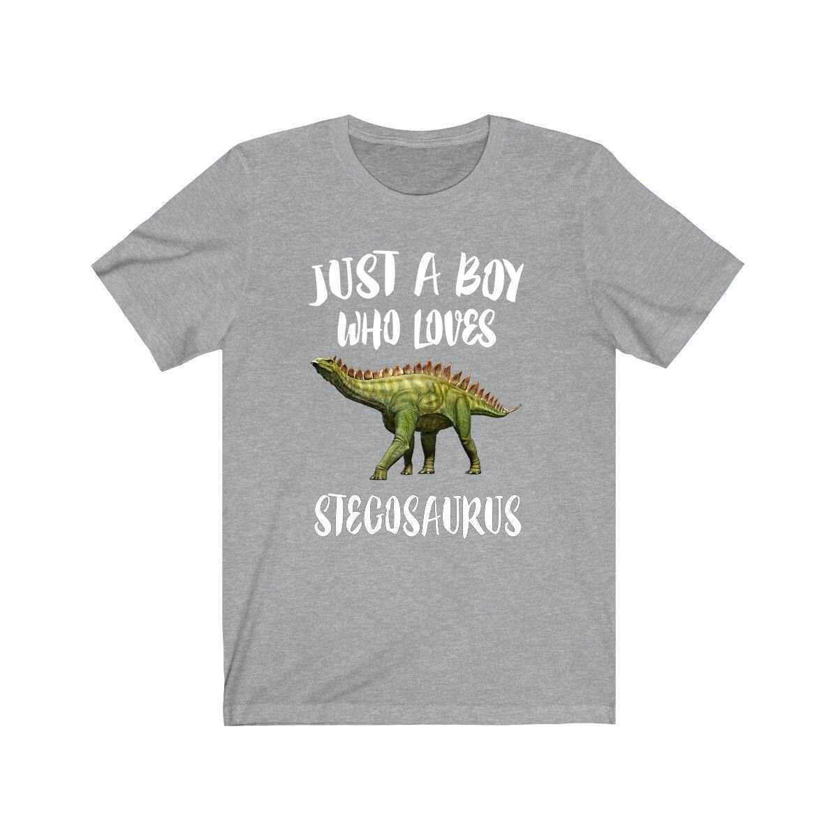 Just A Boy Who Loves Stegosaurus Dinosaur Shirt, Stegosaurus Shirt, Dinosaur Shirt, Dinosaur Lover Gift, Animal Adult Kids T-Shirt Image 2