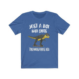 Just A Boy Who Loves Tyrannosaurus Rex Shirt, T-Rex Shirt, Dinosaur Shirt, Dinosaur Lover Gift, Animal Adult Kids T-Shirt Image 2