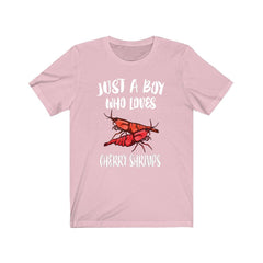 Just A Boy Who Loves Cherry Shrimps Shirt - cherry shrimp print design
